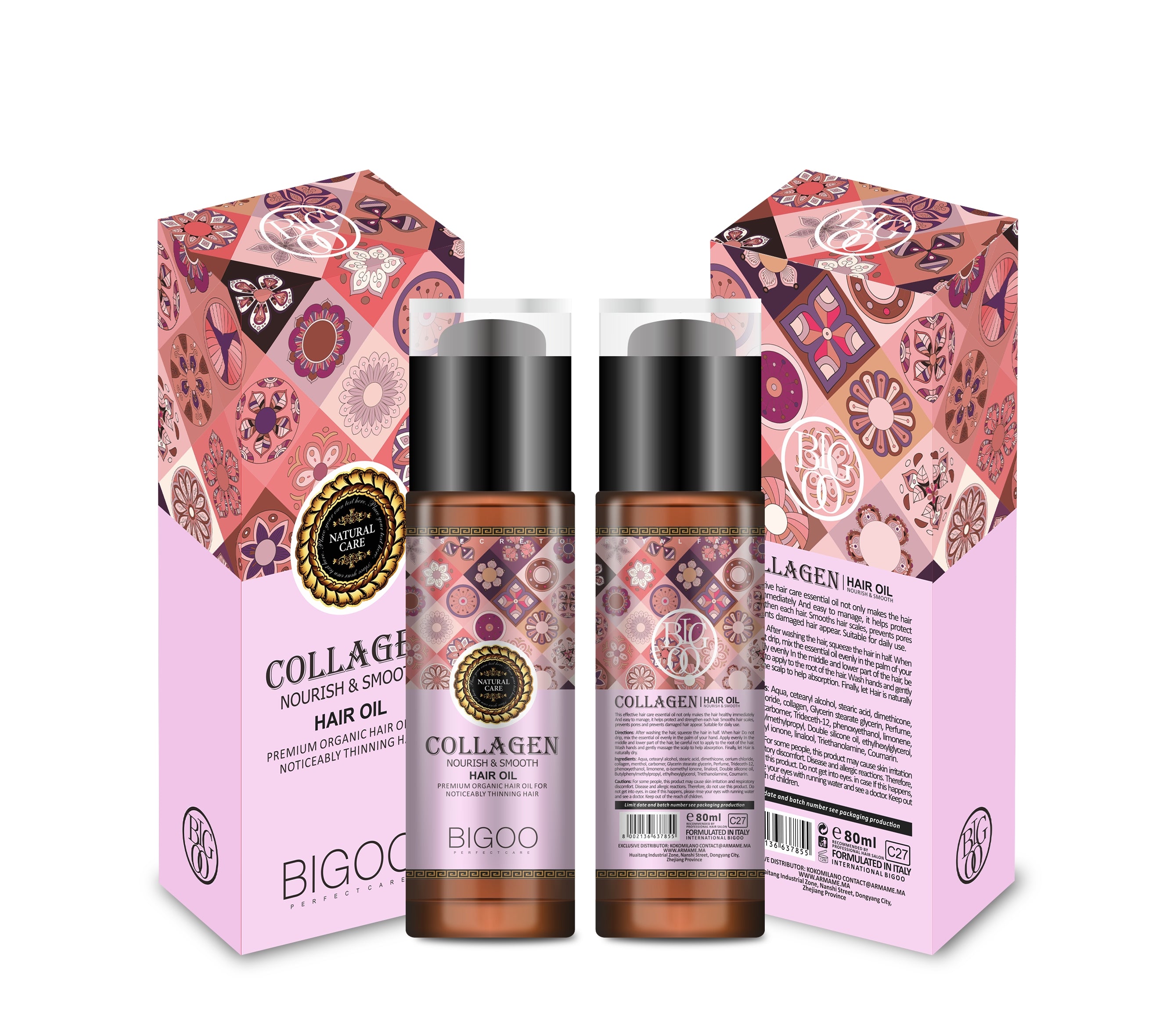 BIGOO HAIR OIL COLLAGEN - Nourrissant et Réparateur