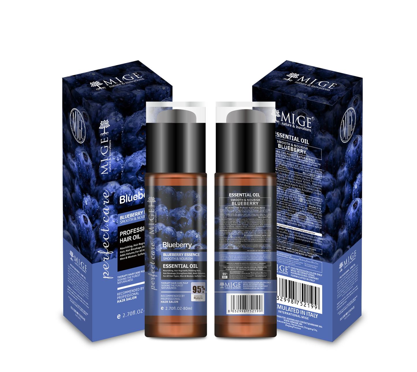 MIGE HAIR OIL BLUEBERRY - Réparateur et Nourrissant