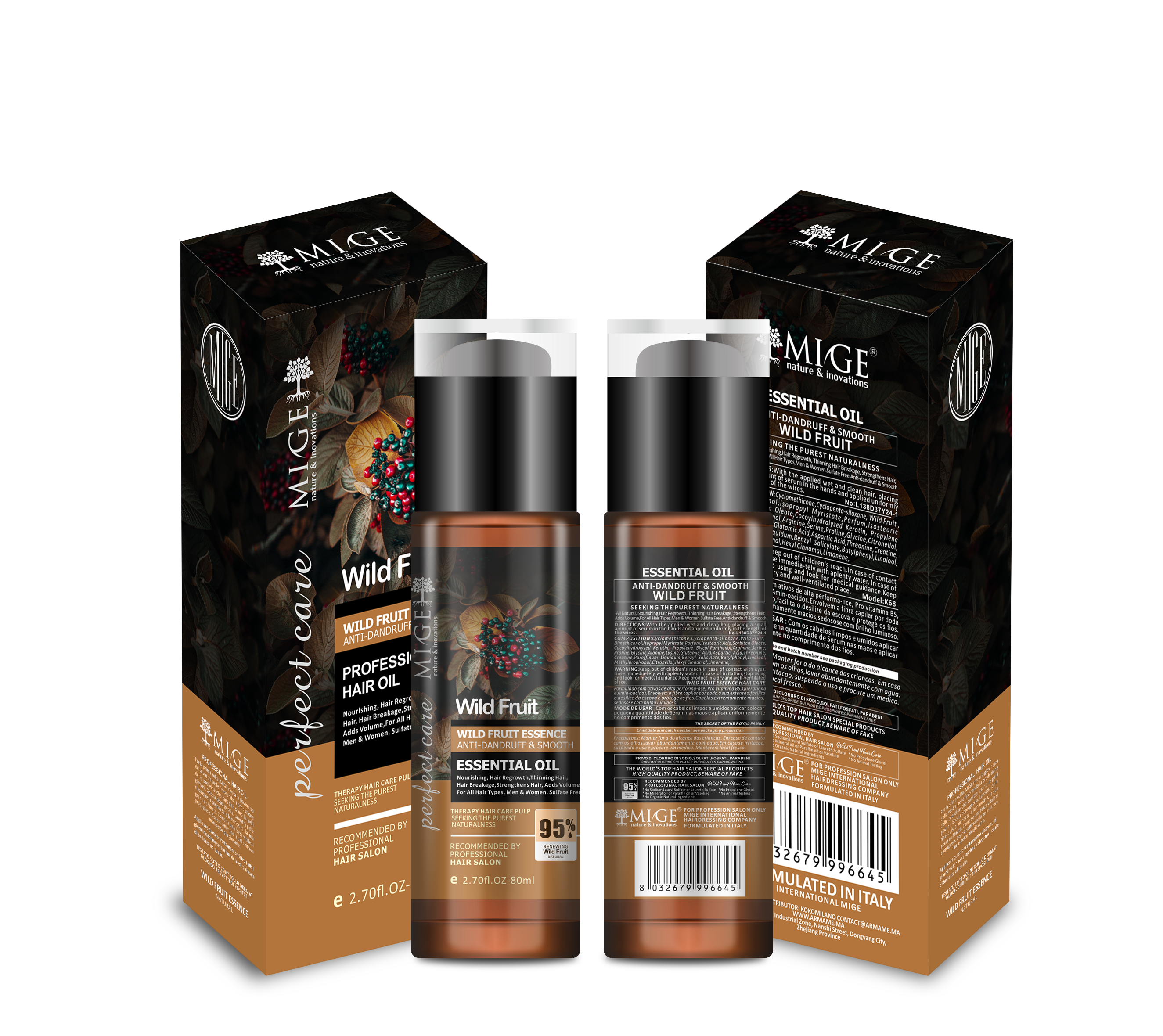 MIGE HAIR OIL WILD FRUIT - Anti-pellicules et Lissant