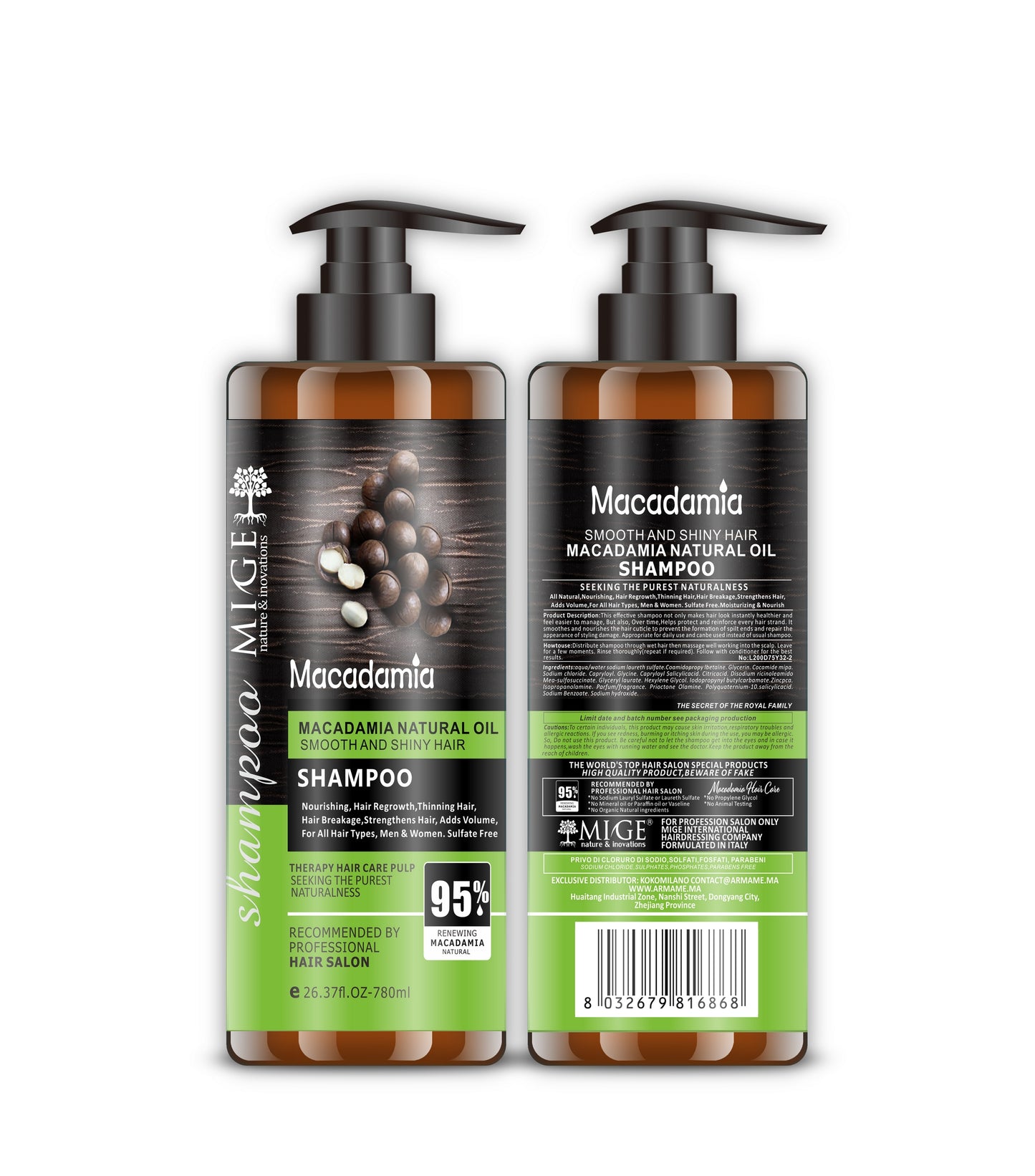 MIGE HAIR SHAMPOO MACADAMIA - Lissant et Brillant