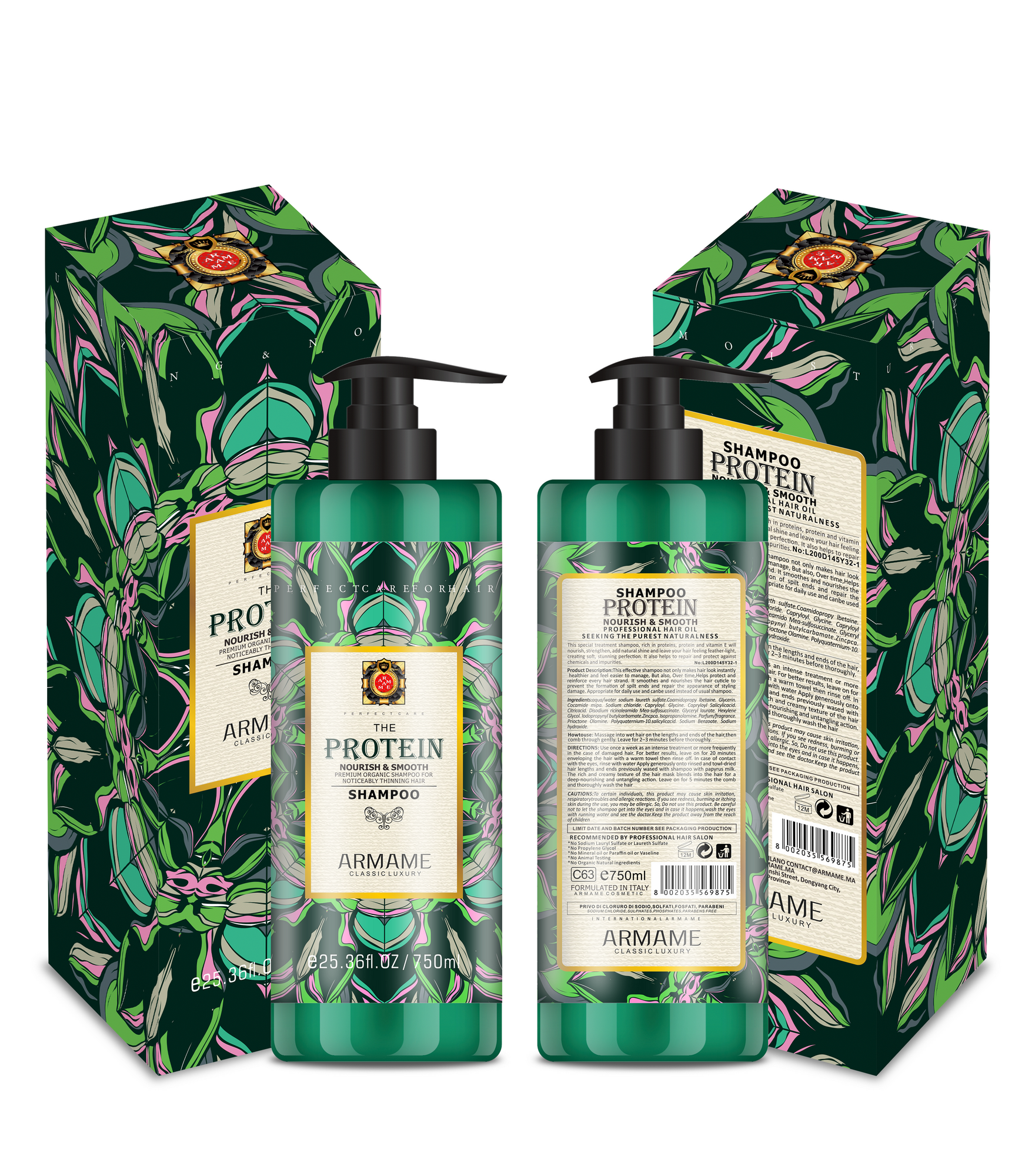 ARMAME HAIR SHAMPOO PROTEINE - Nourrissant et Lissant