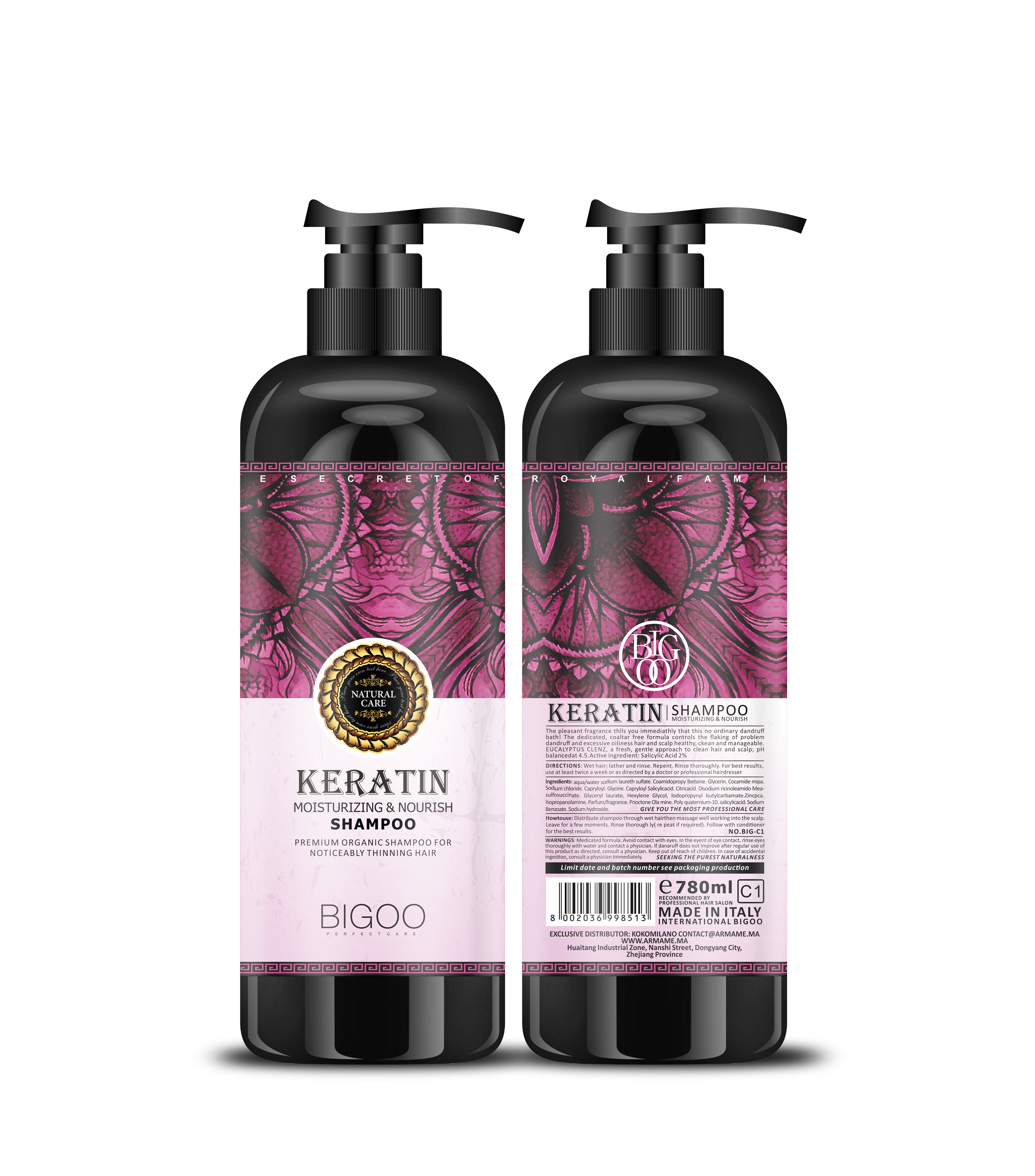 BIGOO HAIR SHAMPOO KERATIN - Hydratant et Nourrissant