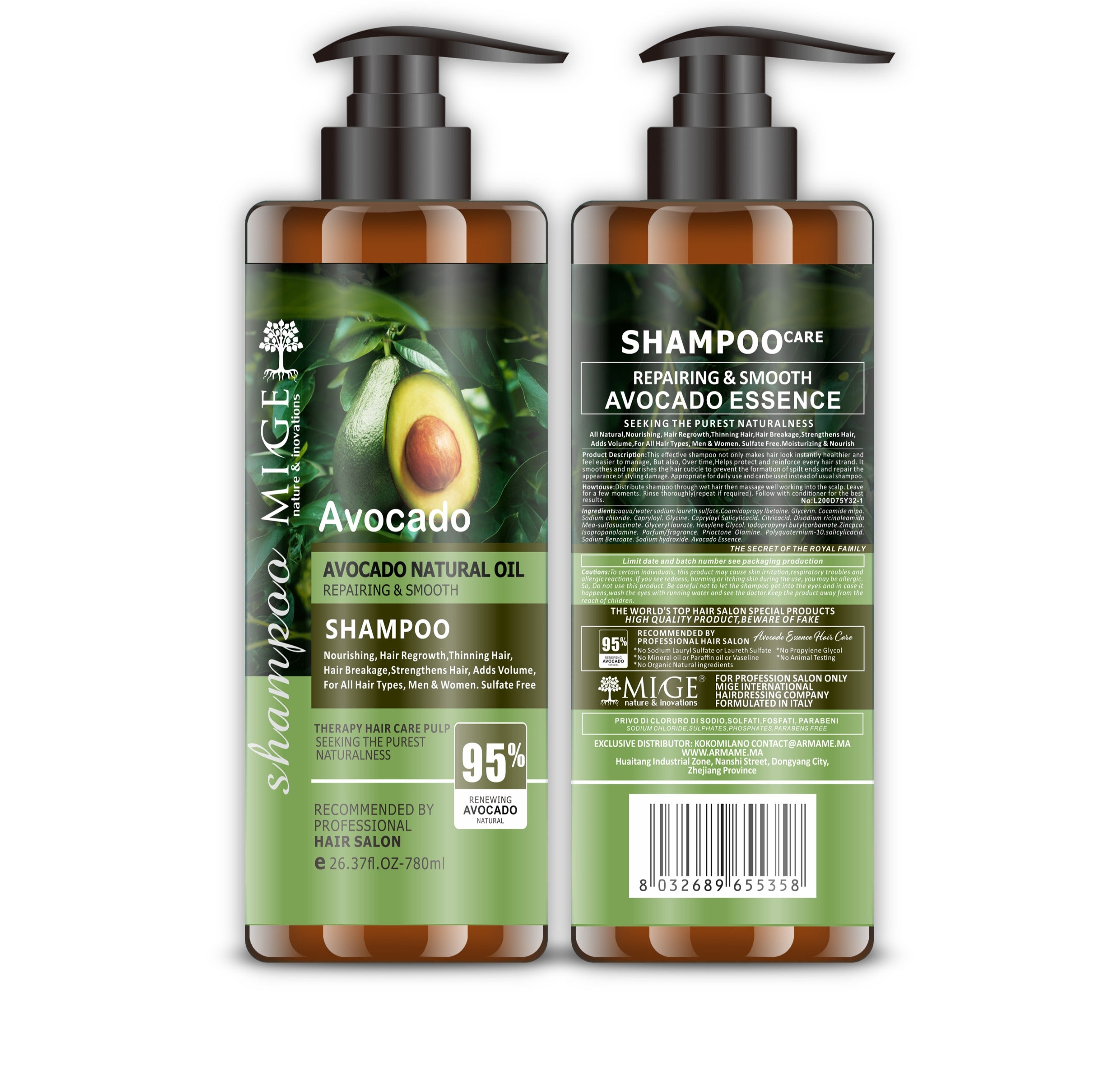 MIGE HAIR SHAMPOO AVOCADO - Nourrissant et Lissant